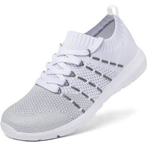 🆕Women White  Running Breathable Knitting flexible Mesh Sports Shoes Sneakers